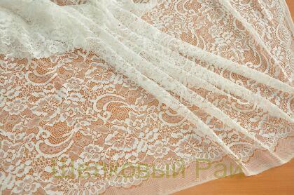 Кружевное полотно "Valentino" Цвет белый (молочный) (г-359)