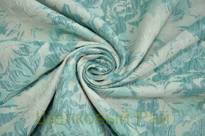 Жаккард "Blumarine" фон нежно-ментоловый (г-127)