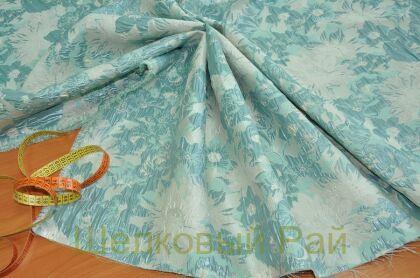 Жаккард "Blumarine" фон нежно-ментоловый (г-127)