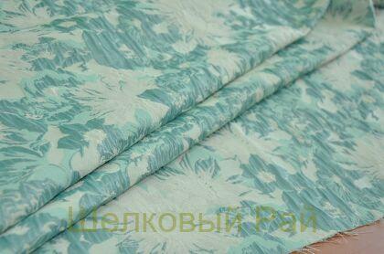 Жаккард "Blumarine" фон нежно-ментоловый (г-127)