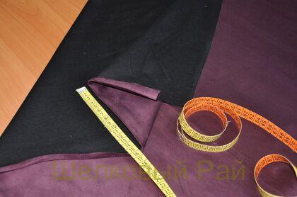 (Эко-замша-стрейч) Цвет брусничный