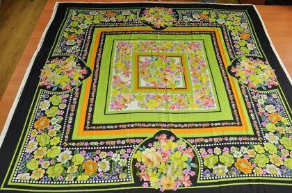 Атласный шелк "ALBERTA FERRETTI" цвет салатовый (б-260)