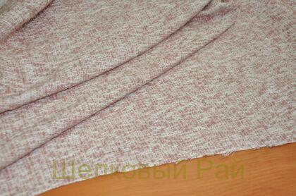 Пальтовая шерсть "CHANEL" Цвет бежево - розовый г-430