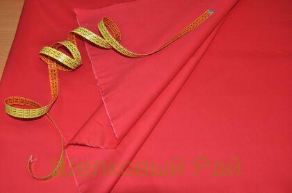 Хлопок сатиновый c эластаном цвет красный (алый) (г-468)