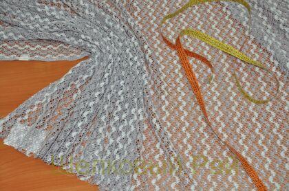 Трикотажное вязаное полотно с пайетками - "Missoni" (г-425)