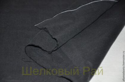 Лен с хлопком Цвет черный (ж-81)