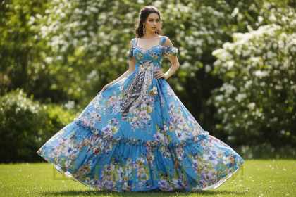 Шелк стрейч совы-ключи "Dolce&Gabbana" (в-159)