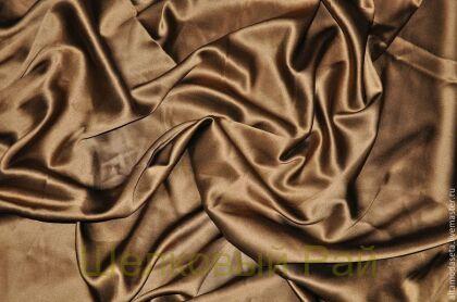 Шелк атласный Цвет-бронзовый