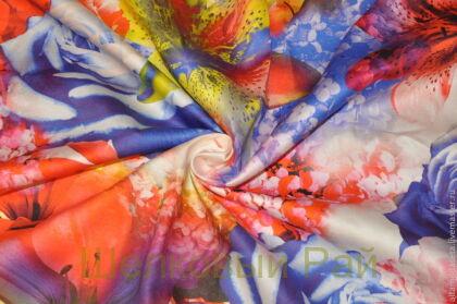 Хлопок с эластаном розы "Roberto Cavalli" (б-179)