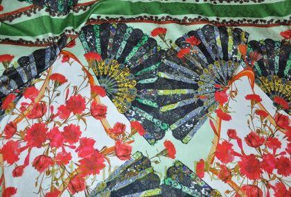 Жаккард с веерами "Dolce & Gabbana" (в-316)