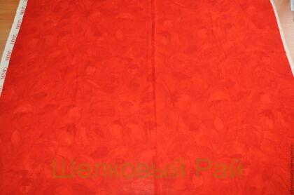 Крепдешин шелковый "Gandini" (цвет ярко-красный) а-4