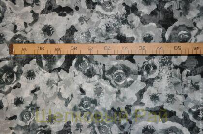 Шифон шелковый цветочный дизайн (ж-106)