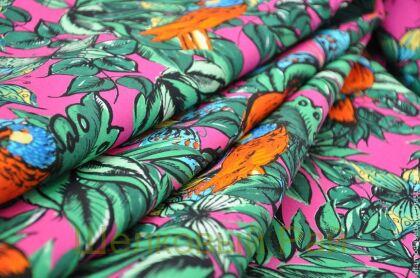 Хлопок с эластаном "Райская птица" (в-130)