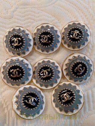 Пуговицы металлические с логотипом "Chanel" (д-1242)
