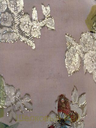 Шелк филькупе с золотом "Dolce&Gabbana" (д-940)