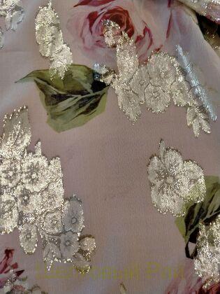 Шелк филькупе с золотом "Dolce&Gabbana" (д-940)