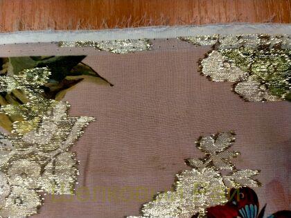 Шелк филькупе с золотом "Dolce&Gabbana" (д-940)