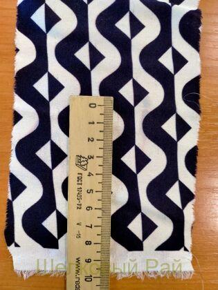 Атласный шелк стрейч зигзаги (д-838)