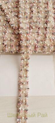 Тесьма твидовая с жемчугом "Chanel" 2,5 см (д-1456)