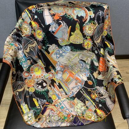 Платок двухсторонний 90*90 шелк-твил 100% (к-43)