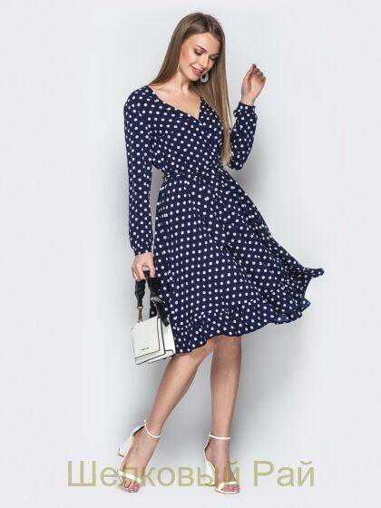 Шелк натуральный с горохом (д-857)