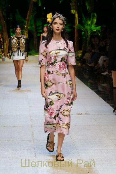 Крепдешин шелковый "Dolce&Gabbana" (д-66)