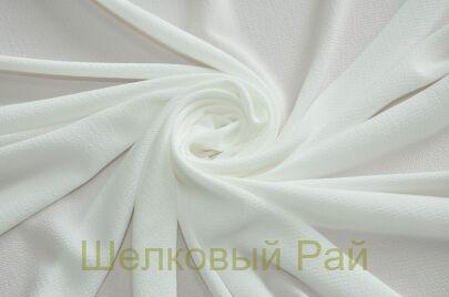 Крепдешин искусственный, белого цвета, (д-144)