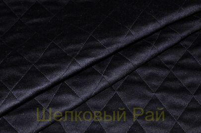 Кашемир стеганый черный "Loro Piana" (д-882)