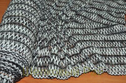 Шерсть вязаная "Missoni", цвет черно - белый