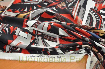 Крепдешин шелковый "Emilio Pucci" геометрия (г-491)